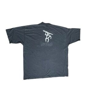 Vintage Longboard T Shirt Skateboarding Graphic Tee Black Short Sleeve